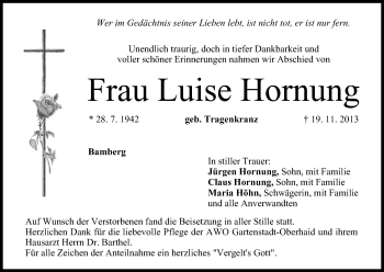 Anzeige von Luise Hornung von MGO