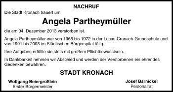 Anzeige von Angela Partheymüller von MGO