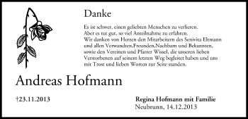 Anzeige von Andreas Hofmann von MGO