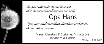 Anzeige von Hans  von MGO