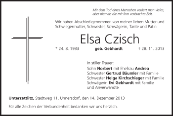 Anzeige von Elsa Czisch von MGO