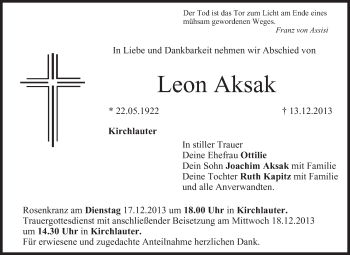 Anzeige von Leon Aksak von MGO