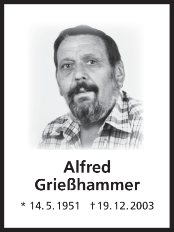Anzeige von Alfred Grießhammer von MGO