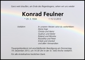 Anzeige von Konrad Feulner von MGO