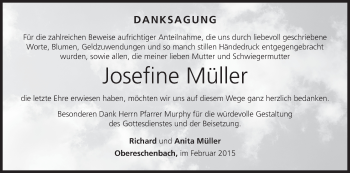 Anzeige von Josefine Müller von MGO