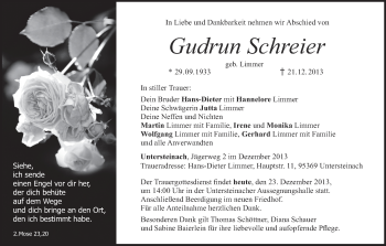 Anzeige von Gudrun Schreier von MGO