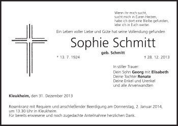 Anzeige von Sophie Schmitt von MGO