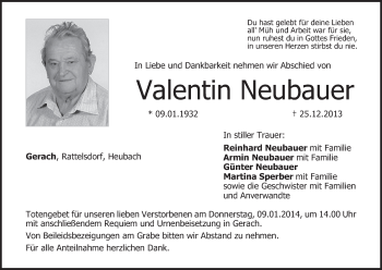 Anzeige von Valentin Neubauer von MGO