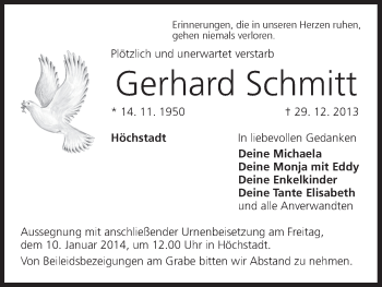 Anzeige von Gerhard Schmitt von MGO