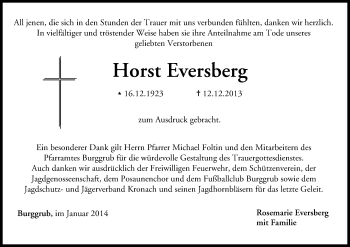 Anzeige von Horst Eversberg von MGO