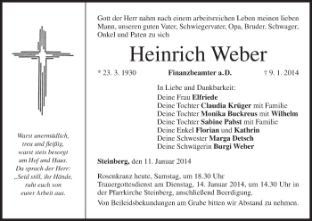 Anzeige von Heinrich Weber von MGO