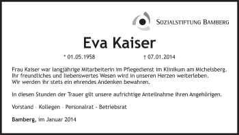 Anzeige von Eva Kaiser von MGO