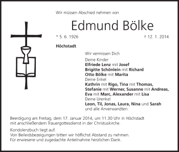 Anzeige von Edmund Bölke von MGO