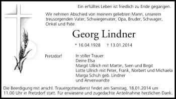 Anzeige von Georg Lindner von MGO