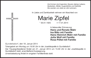 Anzeige von Marie Zipfel von MGO