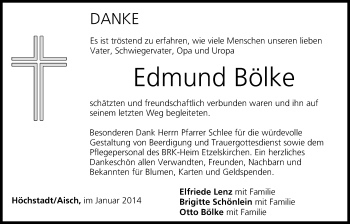 Anzeige von Edmund Bölke von MGO
