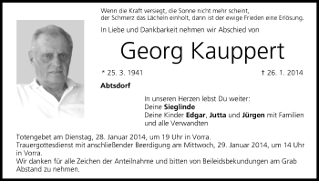 Anzeige von Georg Kauppert von MGO