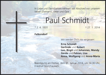 Anzeige von Paul Schmidt von MGO