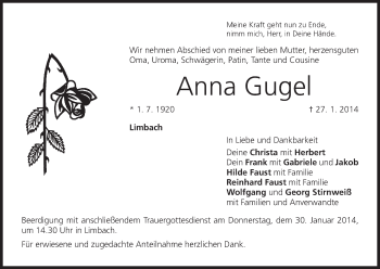 Anzeige von Anna Gugel von MGO