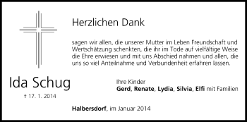 Anzeige von Ida Schug von MGO