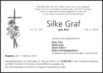 Anzeige von Silke Graf von MGO