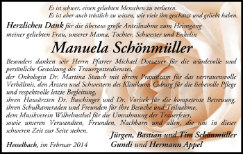Anzeige von Manuela Schönmüller von MGO