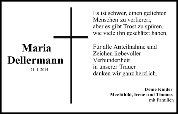 Anzeige von Maria Dellermann von MGO