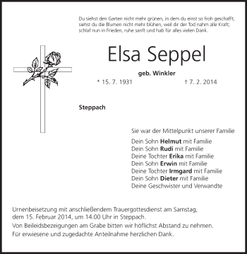 Anzeige von Elsa Seppel von MGO
