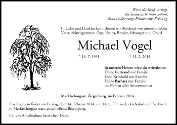 Anzeige von Michael Vogel von MGO