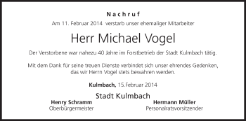 Anzeige von Michael Vogel von MGO