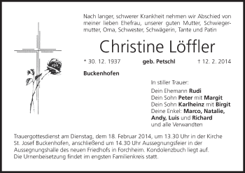 Anzeige von Christine Löffler von MGO