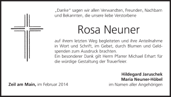 Anzeige von Rosa Neuner von MGO