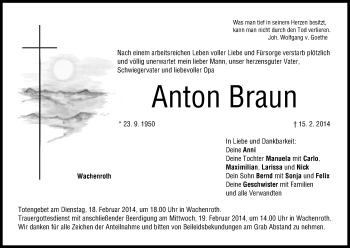 Anzeige von Anton Braun von MGO