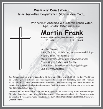 Anzeige von Martin Frank von MGO