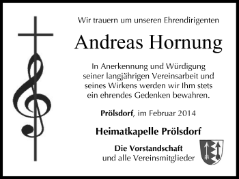 Anzeige von Andreas Hornung von MGO