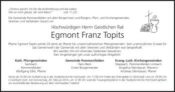 Anzeige von Egmont Franz Topits von MGO
