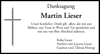 Anzeige von Martin Lieser von MGO