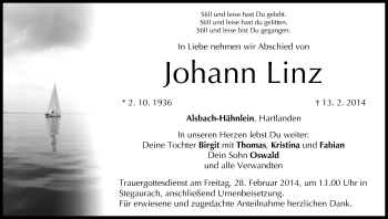 Anzeige von Johann Linz von MGO