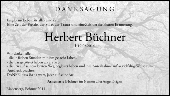 Anzeige von Herbert Büchner von MGO