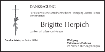 Anzeige von Brigitte Herpich von MGO