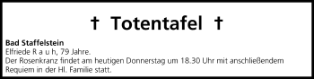 Anzeige von Totentafel vom 06.03.2014 von MGO
