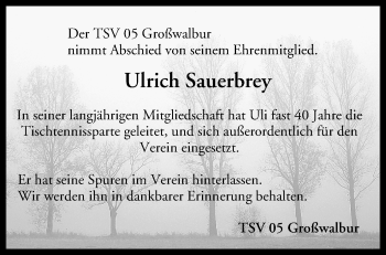 Anzeige von Ulrich Sauerbrey von MGO