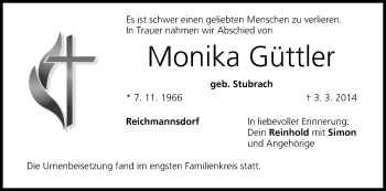 Anzeige von Monika Güttler von MGO