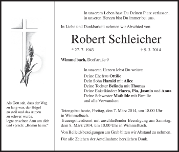 Anzeige von Robert Schleicher von MGO