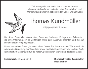 Anzeige von Thomas Kundmüller von MGO