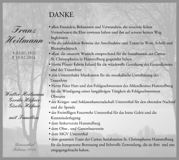 Anzeige von Franz Heilmann von MGO