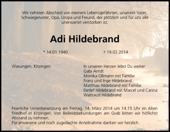 Anzeige von Adi Hildebrand von MGO