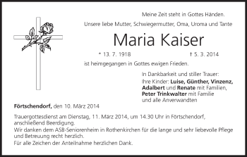 Anzeige von Maria Kaiser von MGO