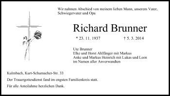 Anzeige von Richard Brunner von MGO