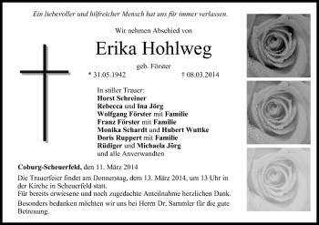 Anzeige von Erika Hohlweg von MGO